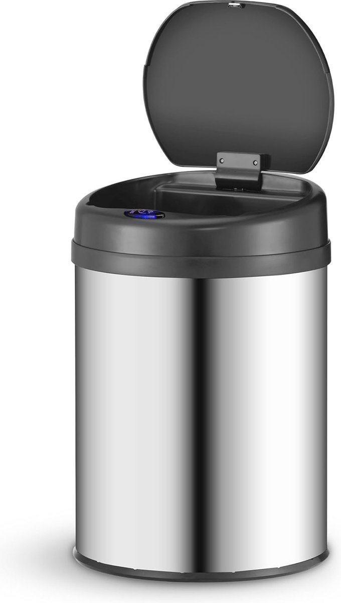 Goedkoopste Ronde vuilnisemmer met bewegingssensor 30L - Contactloze, hygiënische afvalverwerking