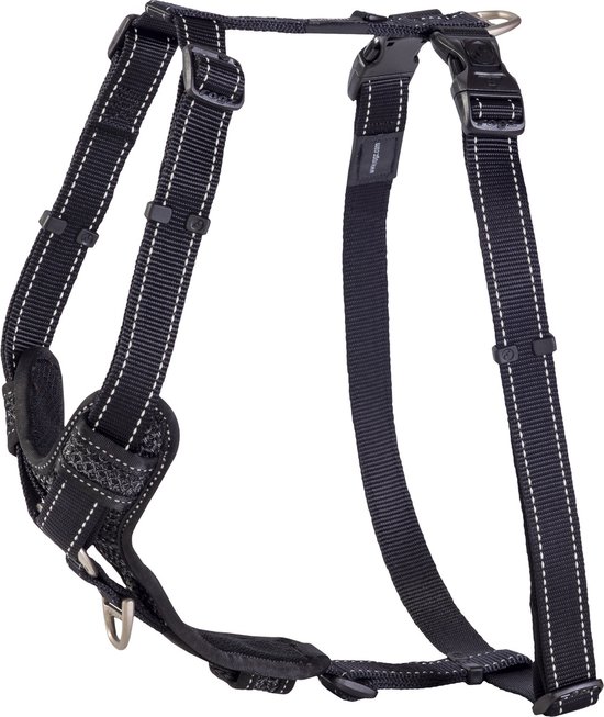 ROGZ Control Harnas / Hondentuigje (SJC05-A) - Mesh Binnenvoering - Zwart - Reflecterend - XL - Borstomtrek 60 - 100 cm (GELIEVE ALVORENS BESTELLEN OPMETEN)