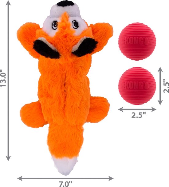 Kong Cozie Pocketz Vos Twee piepers