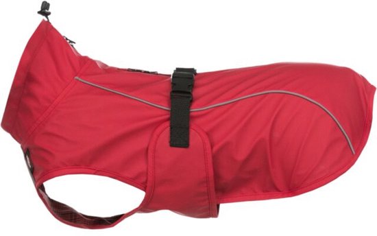 Trixie Regenjas Hond - Vimy - Rood - Ruglengte 50 cm - XL
