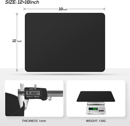 Hittebestendige onderlegger, 60 x 40 cm, hittebestendige mat, waterdicht, glasvezelsiliconen, vuurvaste onderlegger voor de keuken, voor de friteuse, oven, magnetron, outdoor grillches enz. (zwart Hittebestendige onderlegger, 60 x 40 cm, hittebestendige mat, waterdicht, glasvezelsiliconen, vuurvaste onderlegger voor de keuken, voor de friteuse, oven, magnetron, outdoor grillches enz. (zwart