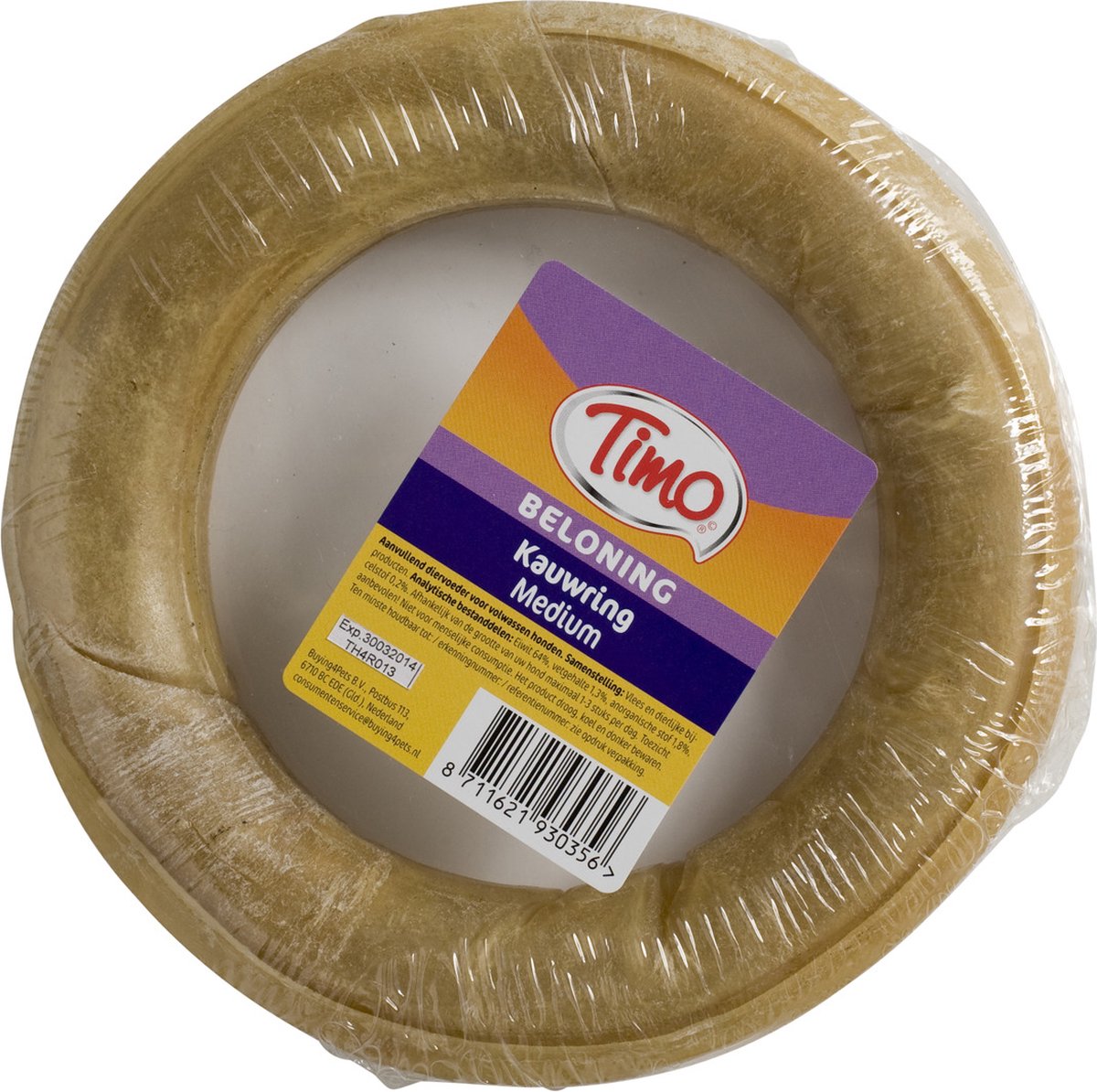 Timo Kauwring - Hondensnacks - Buffelhuid Ø12 cm Medium