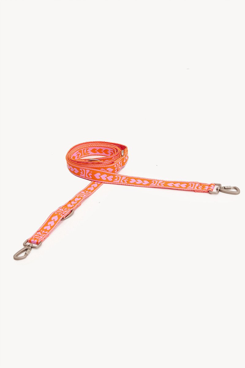 Dogguo Leash - Hondenriem - 23 cm Oranje Pink Voor Kleine Honden