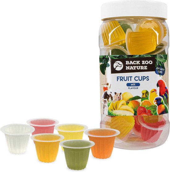 Zoofaria Fruitkuipje Papegaai Vogelsnack - Mix - 24 Stuks