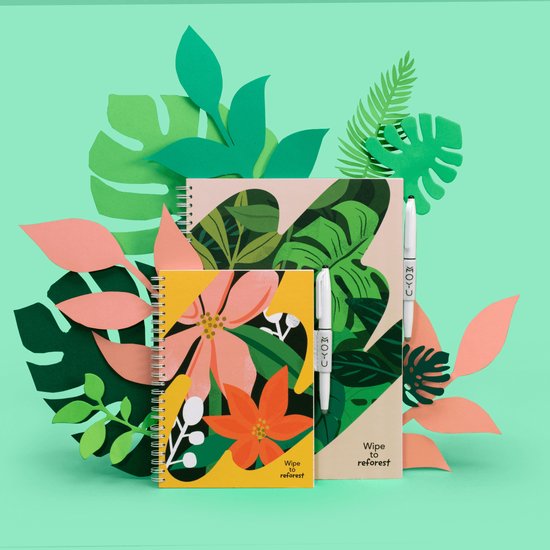 MOYU - Carnet Flower Vibes - Carnet effaçable A5 Premium