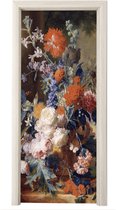 Sticker de porte Nature morte aux fleurs - Tableau - Maîtres anciens - 80x215 cm - Poster de porte