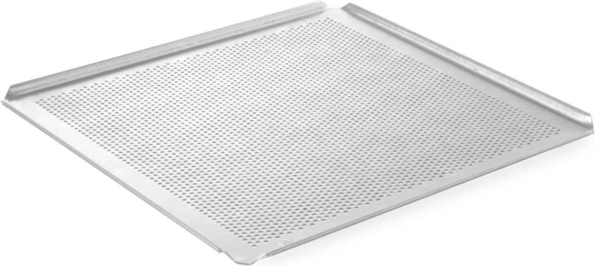 HENDI Geperforeerde ovenplaat – 4 randen – 354x325x10 mm – aluminium
