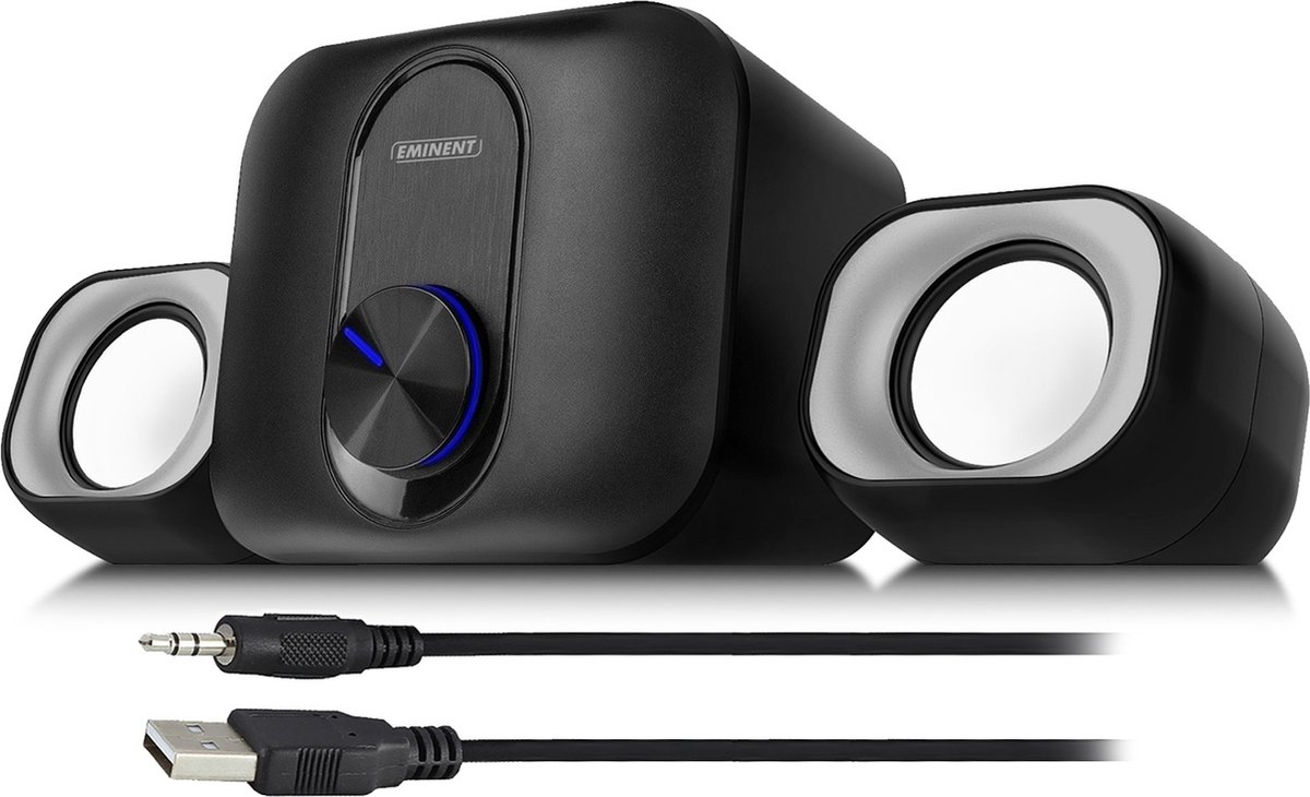 Eminent EM3515 Stereo Speakerset 2.1 voor pc en laptop | Voeding via USB
