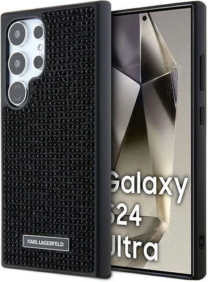 Karl Lagerfeld Rhinestones Back Case - Geschikt voor Samsung Galaxy S24 Ultra (S928) - Zwart