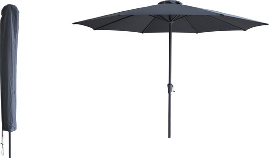4gardenz Parasol Rechthoek 150x250cm Kantelbaar - Balkonparasol - Grijs