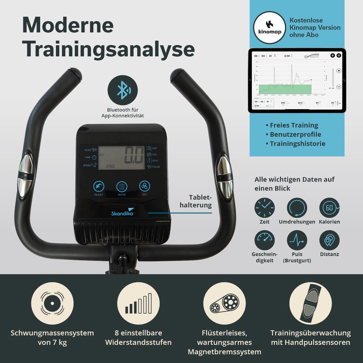 Skandika Bragi Hometrainer Fiets - Hometrainer - Hometrainer - afbeelding 3