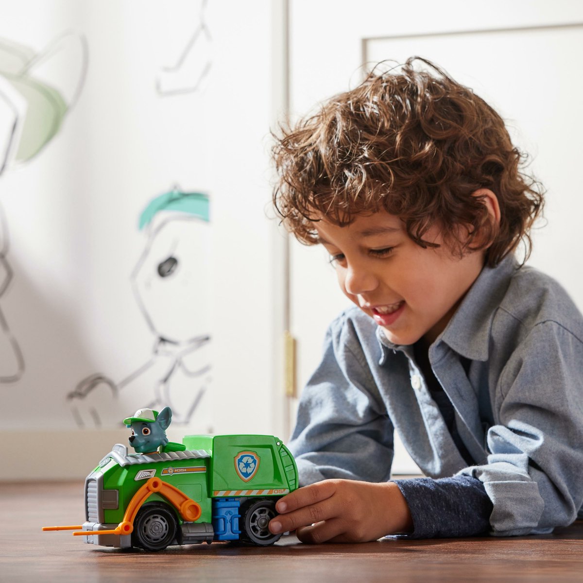 PAW Patrol - Rocky's Recycle Truck - speelgoedauto met speelfiguur - 80% gerecycled plastic - duurzaam speelgoed — afbeelding 21