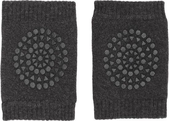 Scoby - Kniebeschermers voor Baby's - Veilig Kruipen - Kruip Bescherming - Kniesokken Anti Slip - Baby Socks - Antraciet/Grijs - 2 Paar