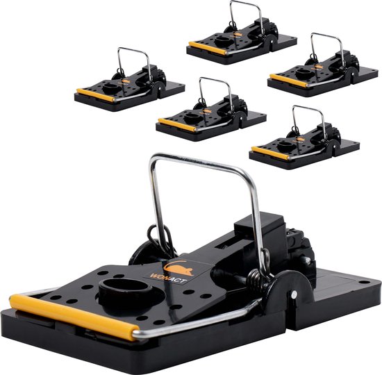Wonact - Rattenval - Rattenklem - 6 stuks - Rattenvallen voor binnen en buiten - Rattengif en rattenvergif alternatief