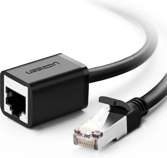 Dutevolns Ethernet-verlengkabel 2-pack – Cat 6 RJ45 Verlenger 3 Meter, Man-vrouw, Voor Pc, Router, Modem En Gameconsole