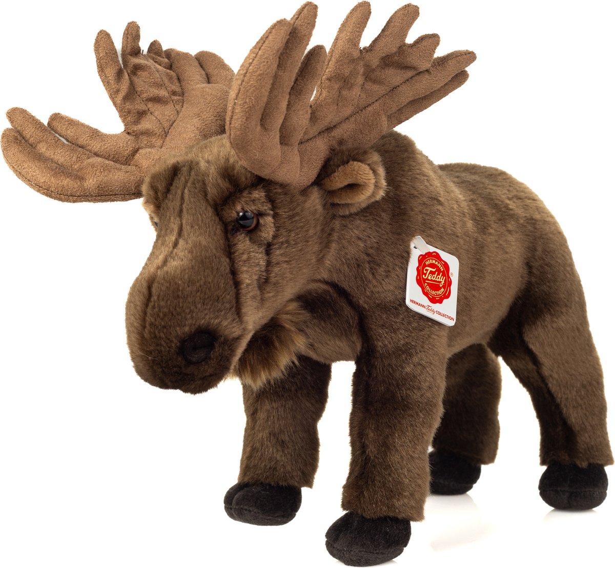 Hermann Teddy Knuffeldier Eland - zachte pluche stof - premium knuffels - bruin - 30 cm