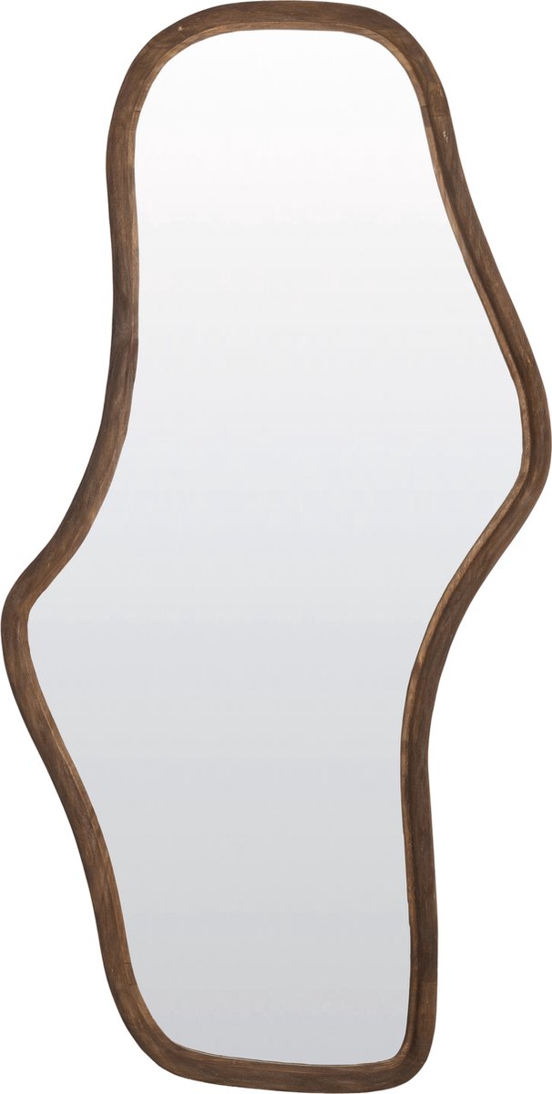 Organische Spiegel Celano - Mangohout - 161 x 80cm - Donkerbruin