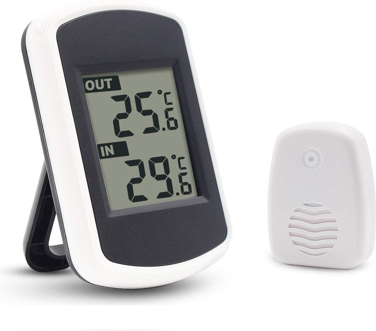 Goedkoopste Digitale draadloze thermometer voor binnen- en buitentemperatuurmeting - LCD omgevingstester voor nauwkeurige temperatuurmeting