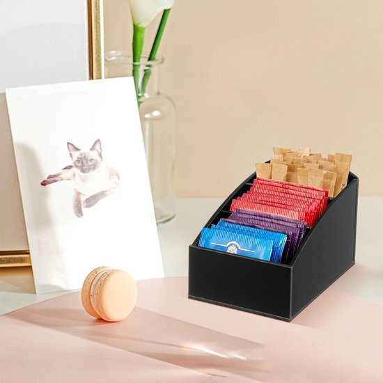 BAOK Theezakje Box Organizer, 2 Tier Stapelbare Thee Organizer Japanse Stijl | Thee Rack voor Kast, Aanrecht, Café, Thuis, Werkbladen, Thuis, Pantry