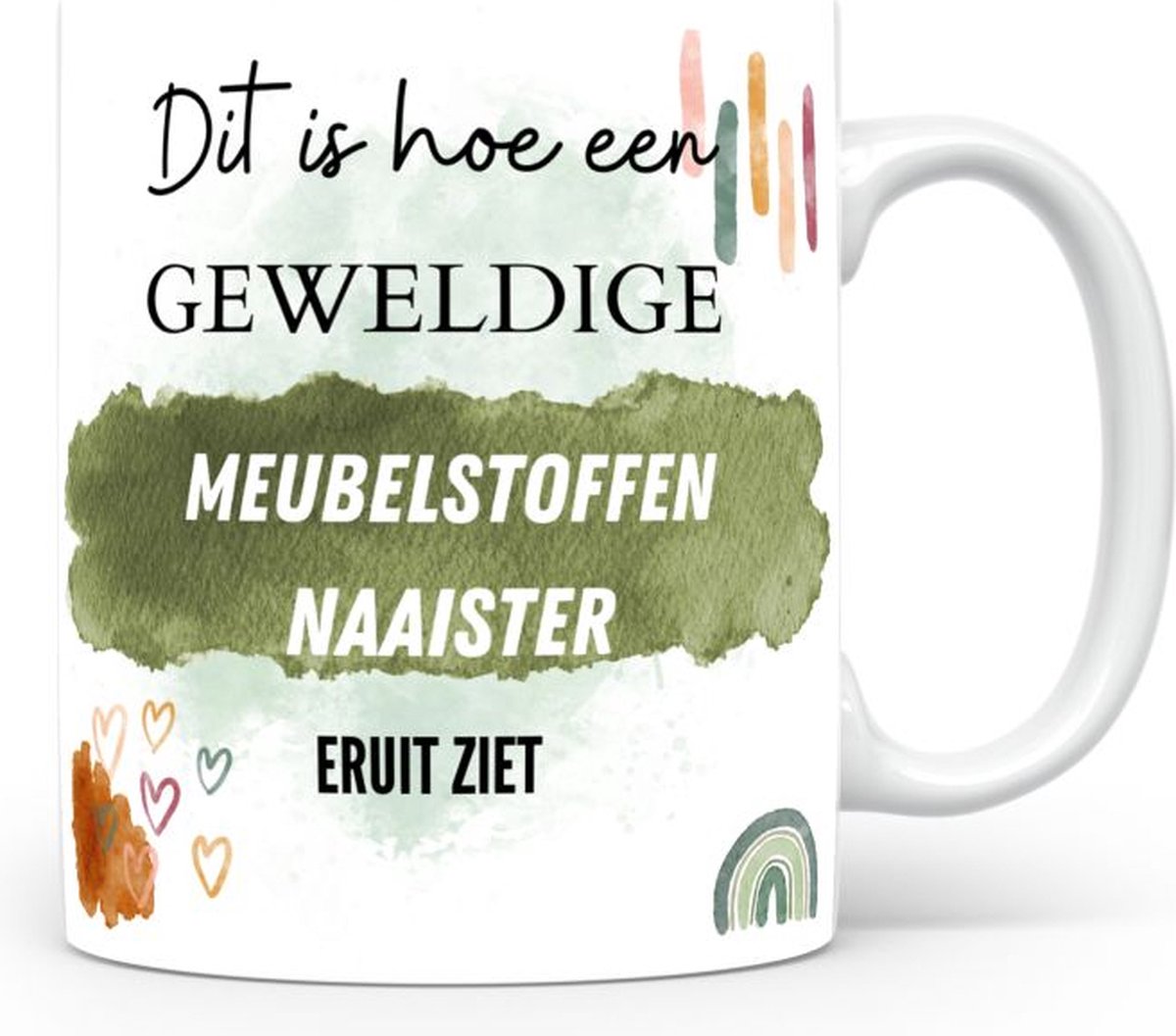 Mok bedrukken met beroep Meubelstoffennaaister