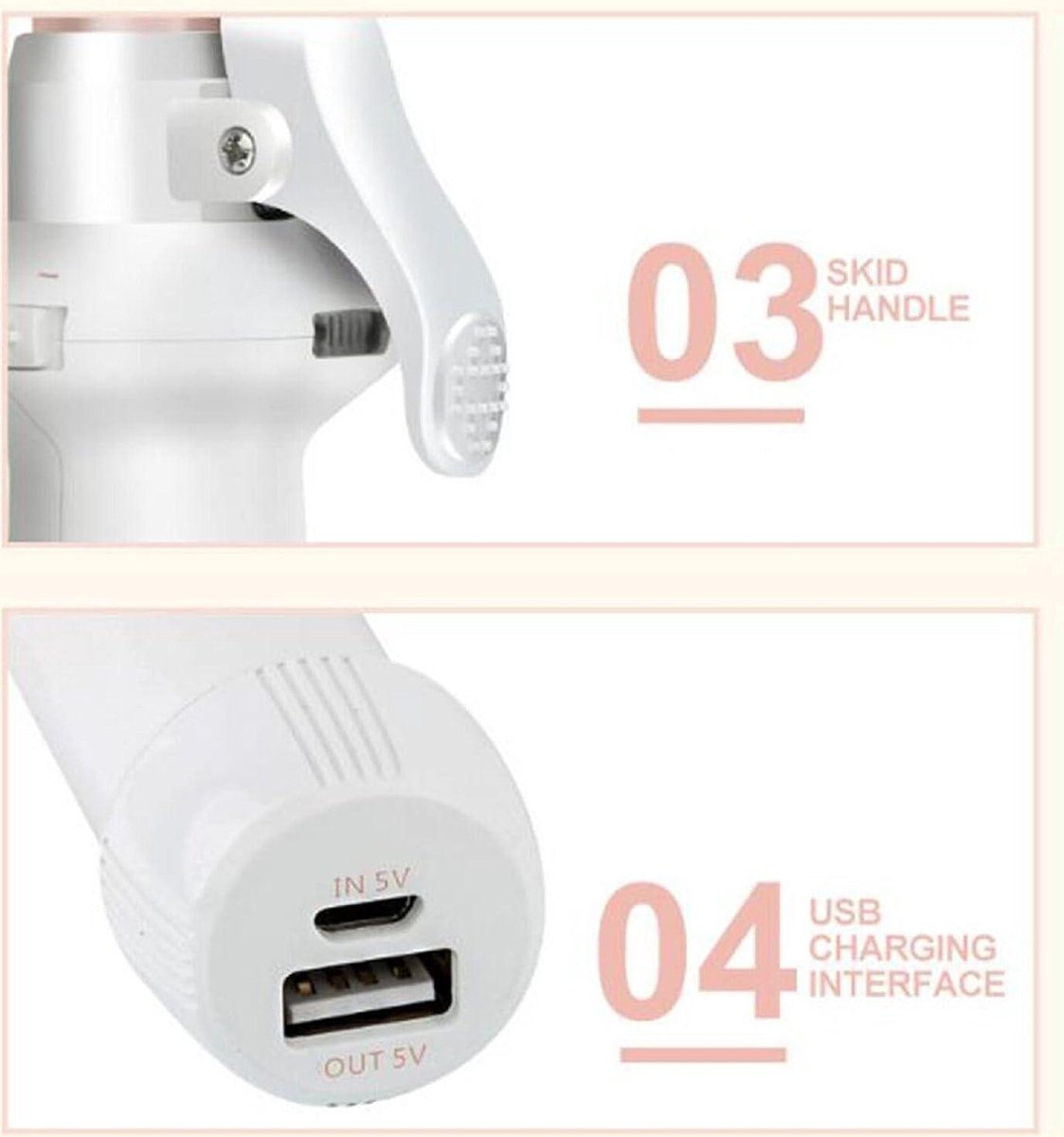Mini Draadloze Krultang USB Oplaadbaar 19mm Keramisch Nat Droog Gebruik Reizen Haar Styling