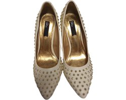 BLINK`-PUMPS-WHITE-STUDS-HEEL10CM-SIZE 39