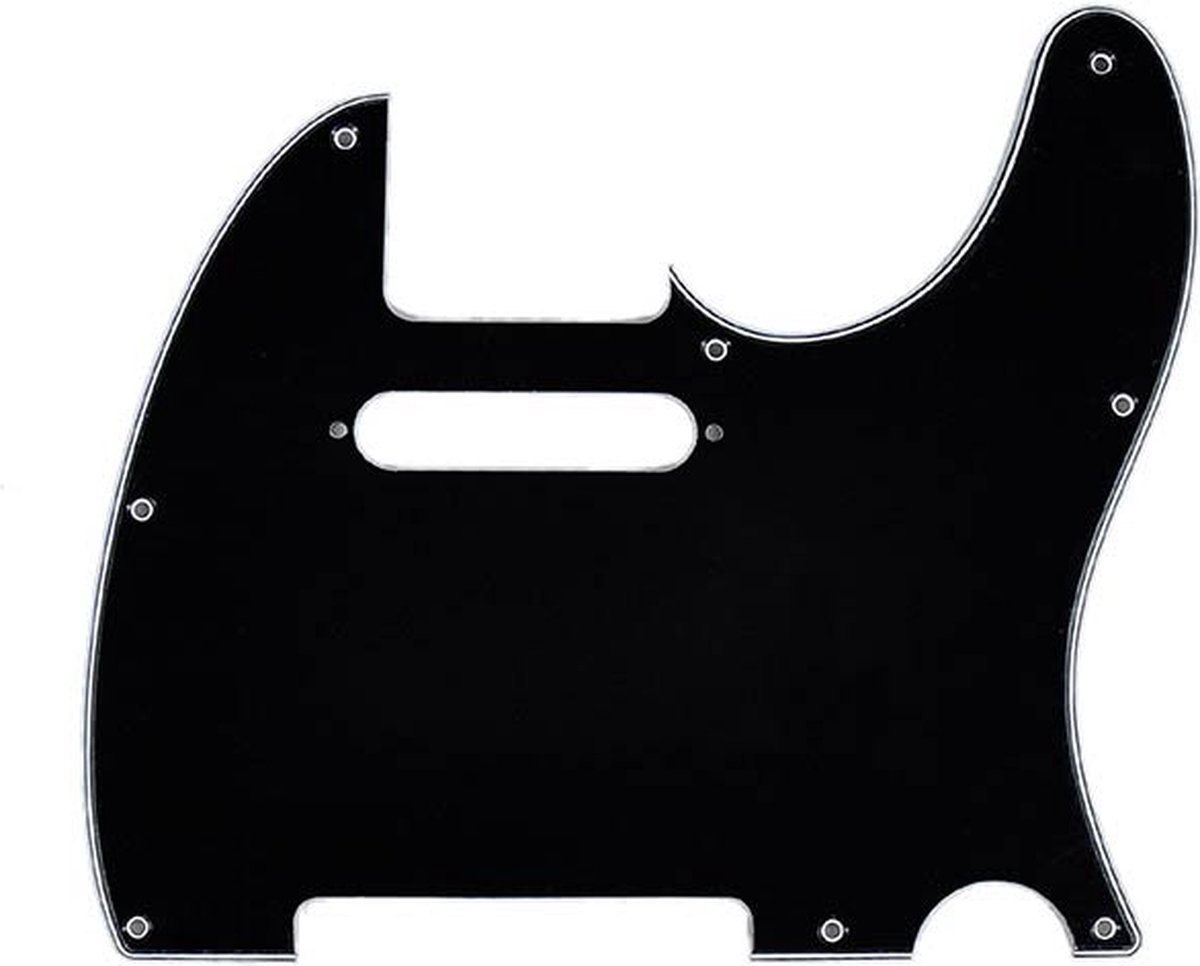 Fender 991356000 pickguard Standard Tele®, 8 screw holes, 3-ply, black