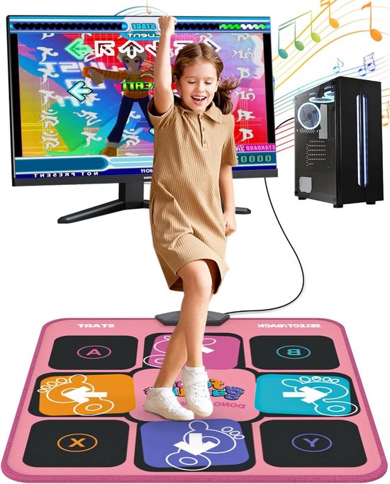 ZWOOS Tapis De Danse Enfants De 3 à 12+ Ans, Éclairé Tapis De