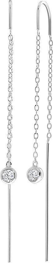 Boucles d'oreilles en argent avec zircone