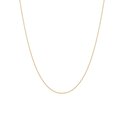 Een slanke, gouden gourmet ketting van 1 mm breed, 45 cm lang.