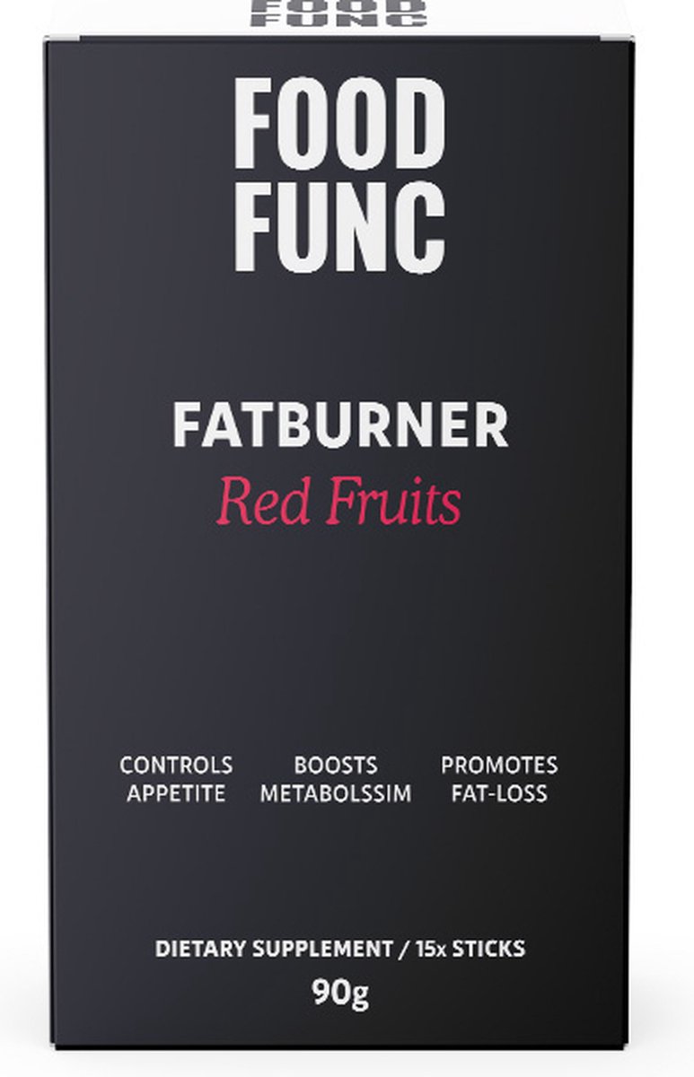 Goedkoopste Foodfunc | Fat Burner Red Fruits | 15 Sticks | 1 x 90 gram | No Junk Just Func