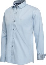 Cappuccino Italia - Chemises Homme Chemise Stretch Ancona - Blauw - Taille L