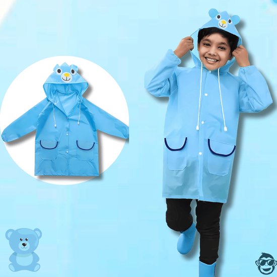 PEVA regenponcho kinderen blauw - 2-5 jaar kopen? - Dat is leuk winkelen