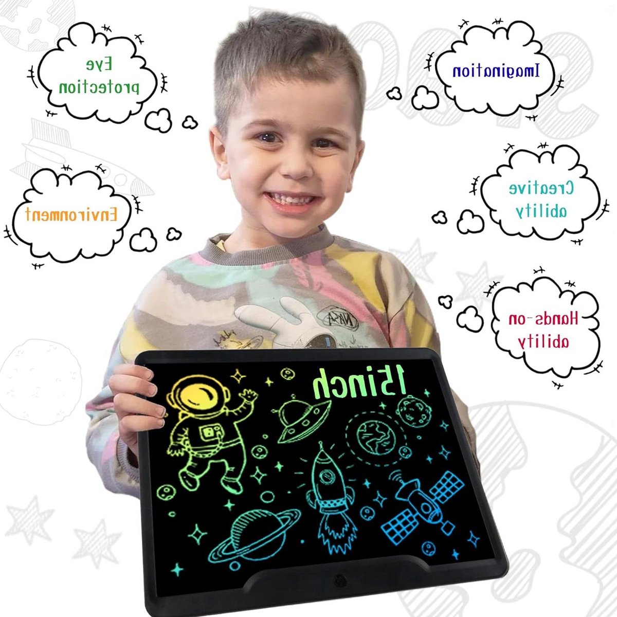 15-inch Elektronische Grafische Tablets - Doodle-pads Digitale Ewriter - Draagbare Tekentafel Voor Kinderen En Volwassenen - Thuis Schoolkantoor - Handschriftblok