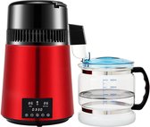 Bol.com - Waterdestilleerder - Zuiver Water Maken - Automatisch Distilleerketel -Filteren 1 L/U - 304 Roestvrij staal - 750W - Rood aanbieding