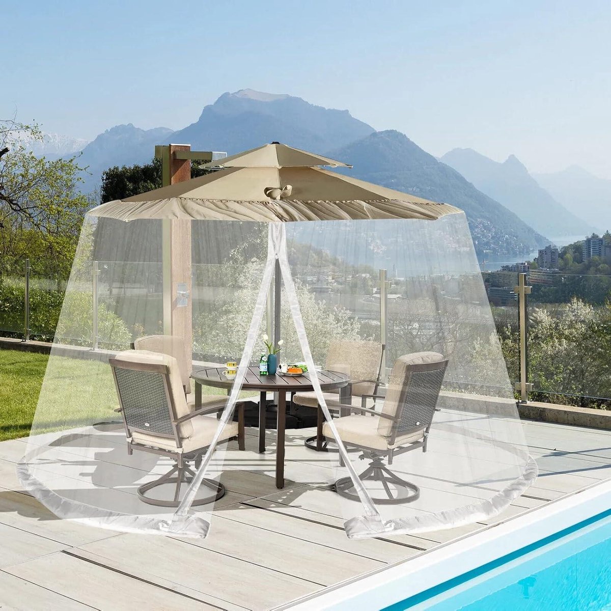Klamboe voor parasol 3 meter kopen? | Korting tot 28