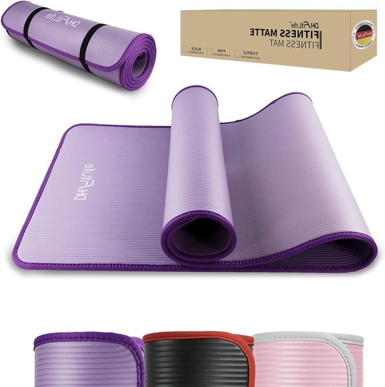 DoYourFitness® Fitness en yoga mat |Zachte en dikke anti-slip mat, 183 x 61 x 1,5 cm | Ideaal voor gymnastiek, pilates en yoga, voor beginners en gevorderden [roze