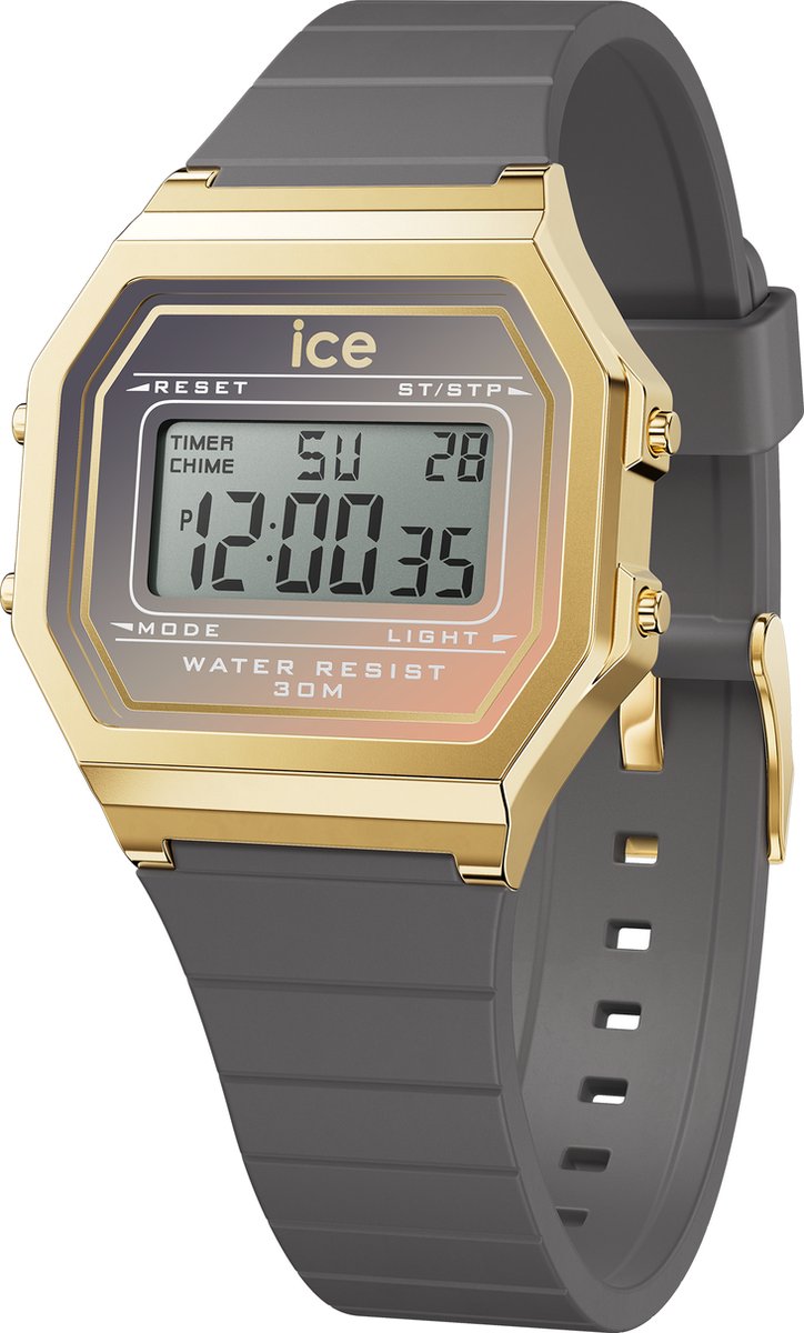 Ice Watch ICE digit retro - Dove grey 023310 Horloge - Siliconen - Grijs - Ø 33 mm