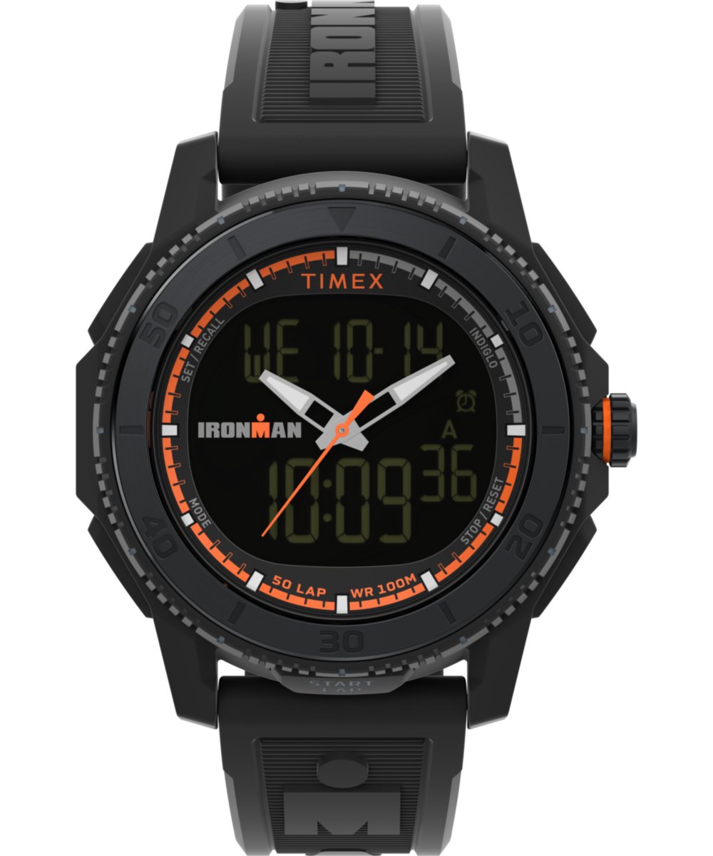 Timex Ironman Adrenaline TW2W53600 Horloge - Kunststof - Zwart - Ø 46.5 mm