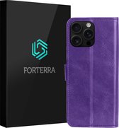 Étui pour iPhone 16 Pro Max Book Case en simili cuir – Bookcase pour iPhone 16 Pro Max avec porte-cartes – Violet