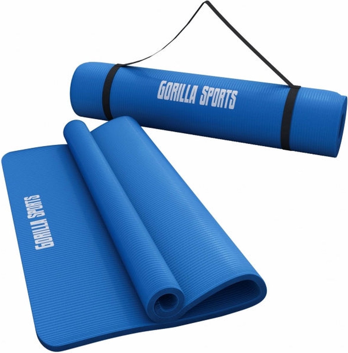 Gorilla Sports Yogamat Deluxe Royal Blue 190 x 100 x 1 5 cm Yoga Mat bol