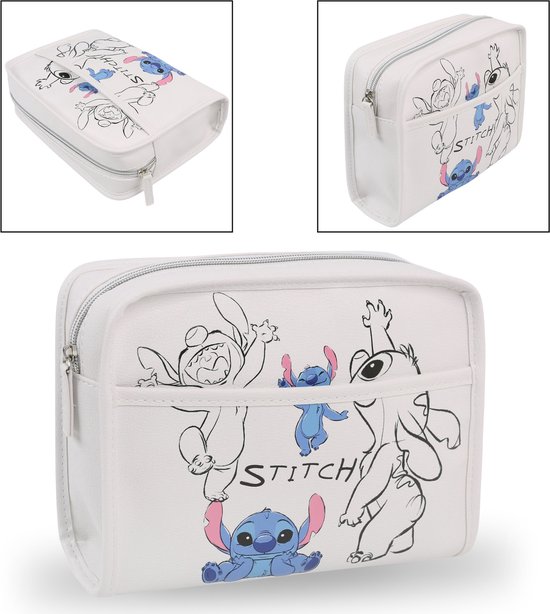 Trousse à cosmétiques de voyage Stitch Disney Wit , cuir écologique, plus de 23x18x7 cm