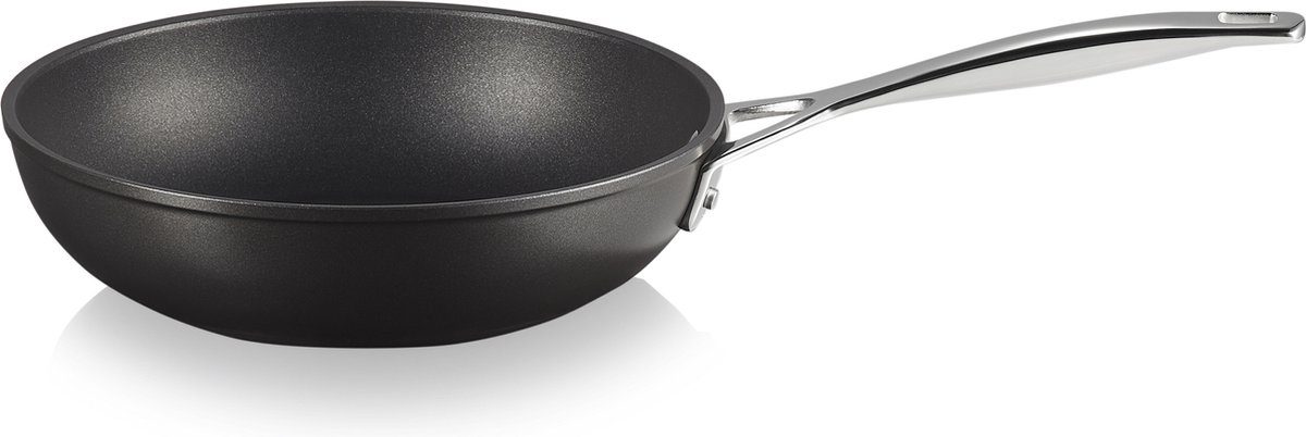 Le Creuset® - Les Forgees - Sauteerpan - Hapjespan - Hapjespan inductie - Hapjespan 24 cm - Geschikt voor alle warmtebronnen - Duurzaam - Om snel te koken - Aluminium - Zwart