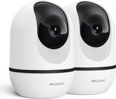 Bol.com Babyfoon met camera bewakingscamera voor binnen 4 MP wifi IP-huisdierencamera - bewaking binnen met app - 360° auto-trac... aanbieding
