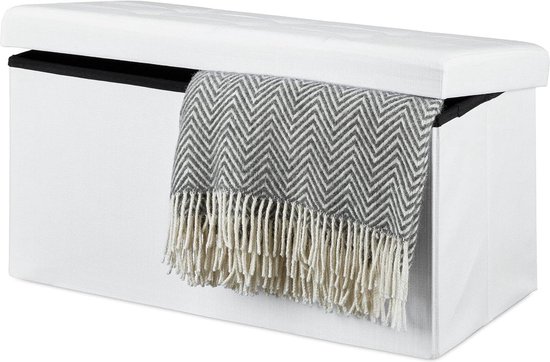 Bonlife 76 cm zitbank met opbergruimte, klappbare zittruhe, opbergbox, voetenbank, elliptisch, 76x38x38cm, grijs, belastbaar tot 120 kg, voor woonkamer slaapkamer hal Bonlife 76 cm zitbank met opbergruimte, klappbare zittruhe, opbergbox, voetenbank, elliptisch, 76x38x38cm, grijs, belastbaar tot 120 kg, voor woonkamer slaapkamer hal