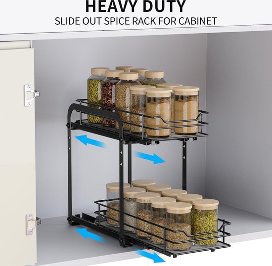 Uitschuifbare Lade Kastorganizer Voor Keukenopslag - Geen Boren Of Spijkeren Nodig 395 X 235 X 195 Cm 1 Stuk