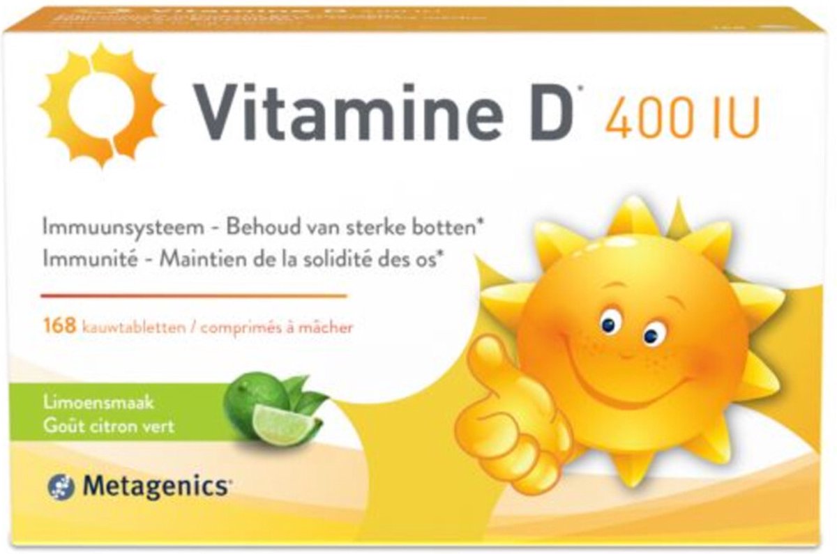 Goedkoopste Metagenics Vitamine D 400Iu Limoensmaak 168 kauwtabletten