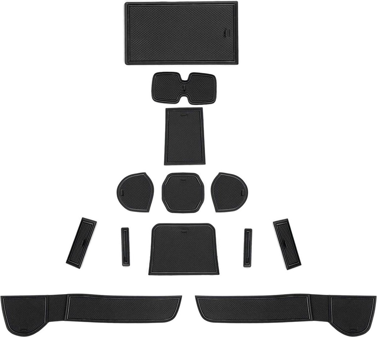Auto Interieur Deurgleuf Antislip Anti-Stof Bekerhouder Mat Arm Box Opslag Pads - Zwarte Suzuki Ignis汽车