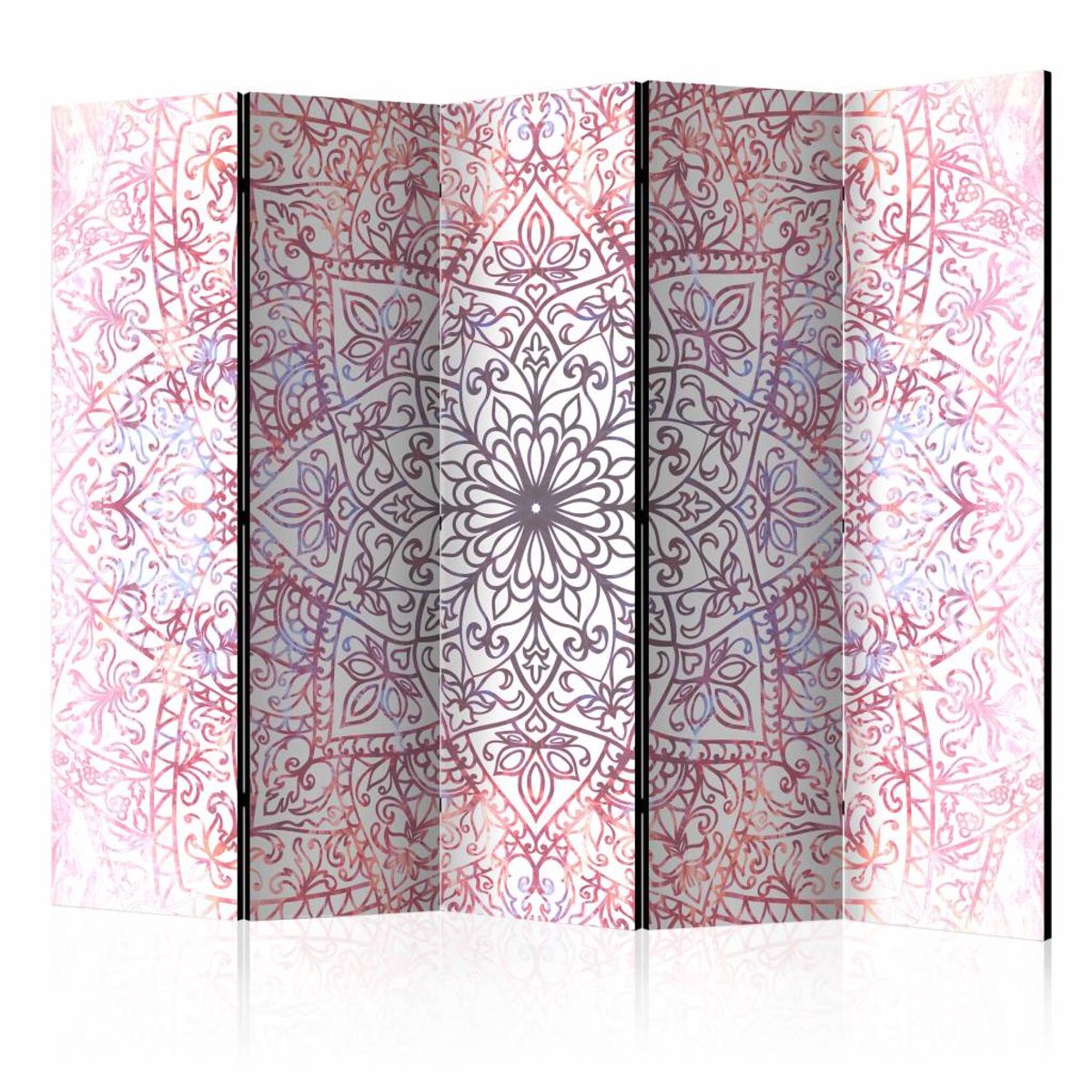 Vouwscherm / Kamerscherm - Etnische Perfectie 225x172cm , gemonteerd geleverd, dubbelzijdig geprint