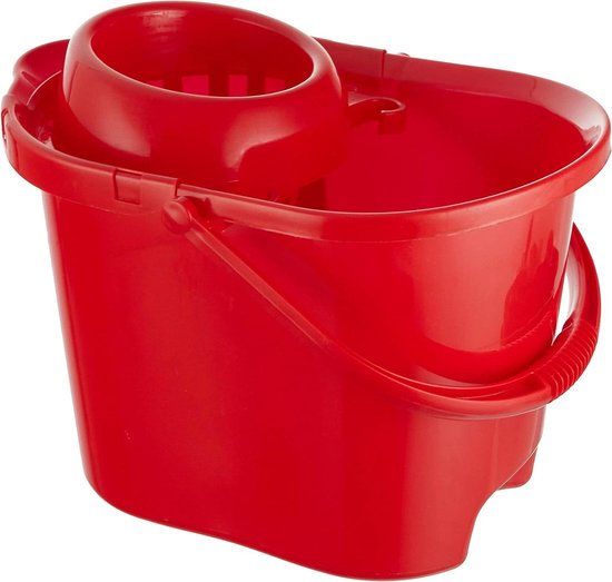 Perfetto Ideal Eimer Mit Wringer – 15 Liter, Violett, Maße 39 X 28 X 30,5 Cm